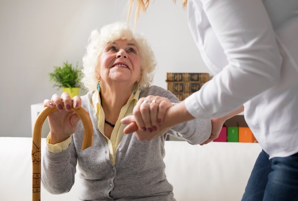 Older person receiving support at home